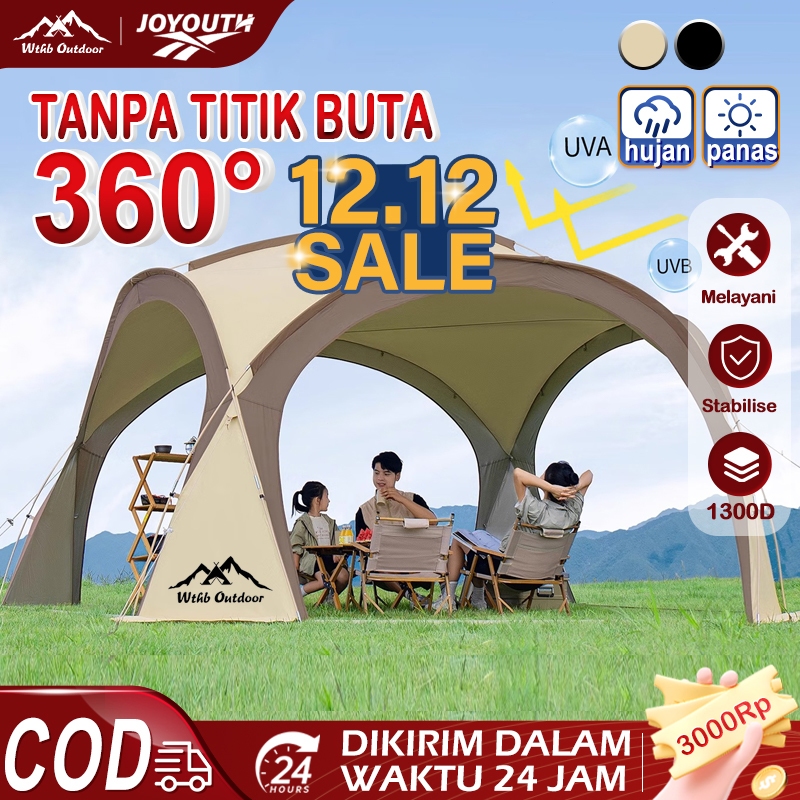 JOY Tenda Dome Camping 8-10 orang Tenda Dome Otomatis Anti Air & UV Tenda Kanopi Besar Outdoor Tenda
