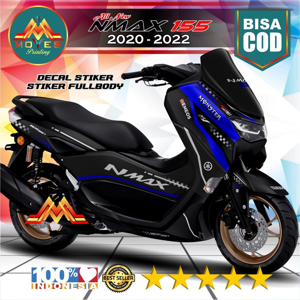 Decal Sticker New NMAX 155 2020-2022 full body skotlet yamaha nmax edisi hitam