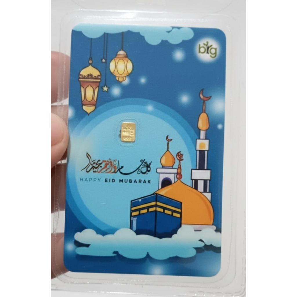 Emas Logam Mulia Batangan 0.1 gram LM BIG GOLD Serie Idul Fitri