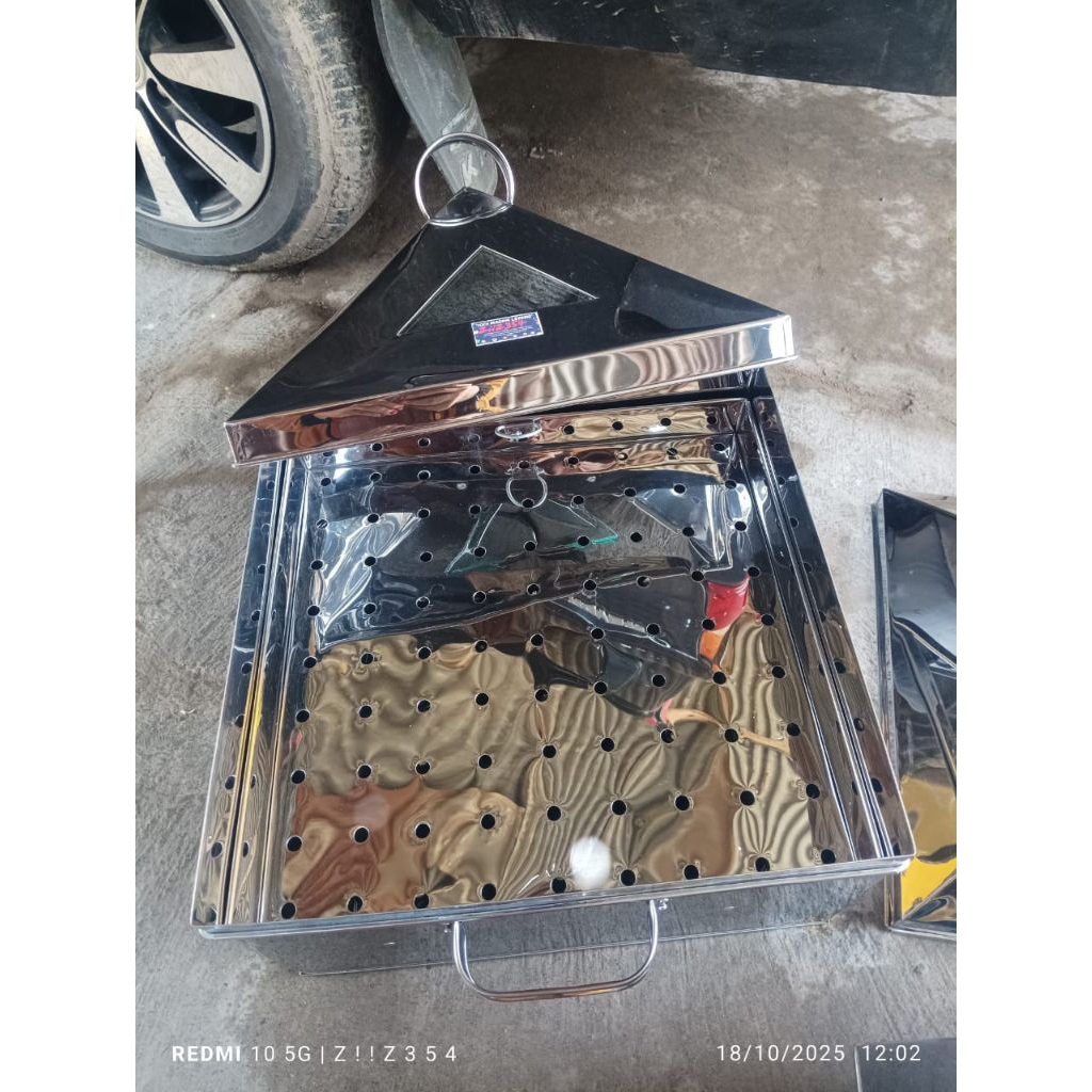 Langseng Kukusan Klakat Dimsum Stainless 0,4 bukan yg 0,3 segi empat ukuran 40x40 free bubble dan pa