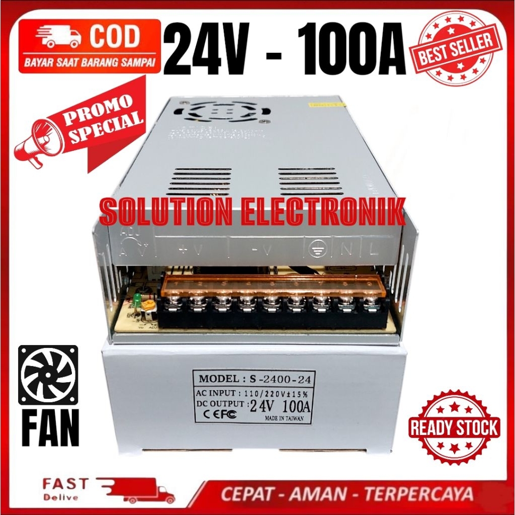 SUPPLY POWER SUPPLY SWITCHING 24V 100A TRAFO POWER SUPLY FAN