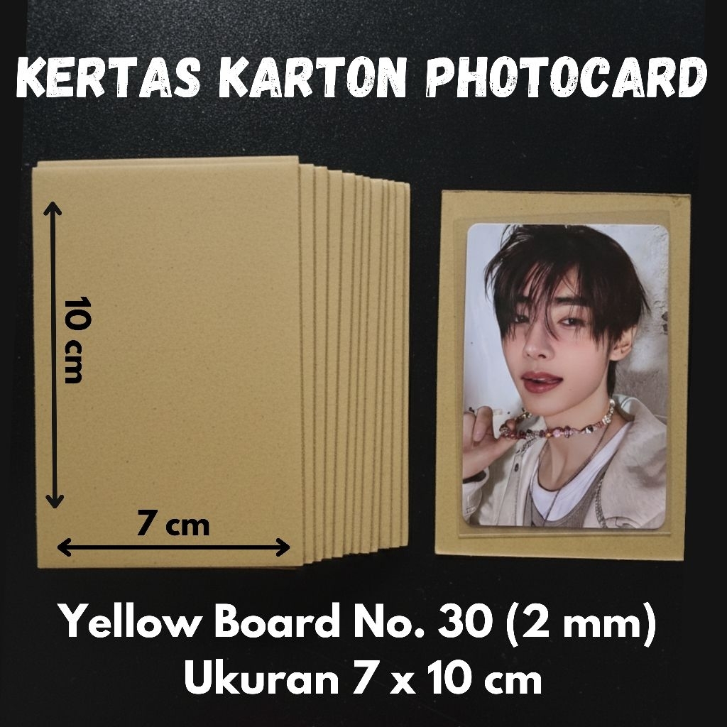 [20-50 pcs] KERTAS KARTON PHOTOCARD A7 YELLOW BOARD NO. 30 TEBAL 2 mm UKURAN 7 x 10 cm