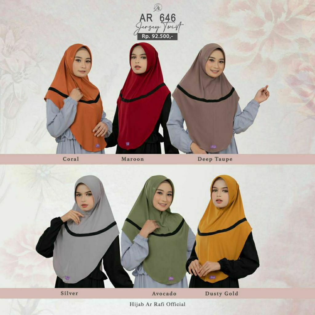 AR 646/Bergo Arrafi/Hijab Arrafi ORI/Hijab bergo