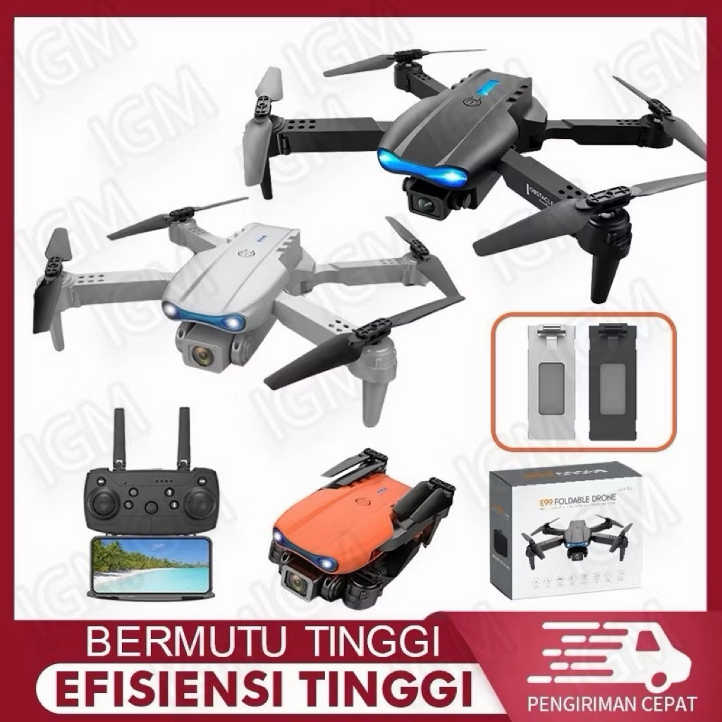 e99 Drone 4K Kamera Anti Tabrak Mini - Roscloud Mainan Drone E99 Kamera Kendali Jarak Jauh