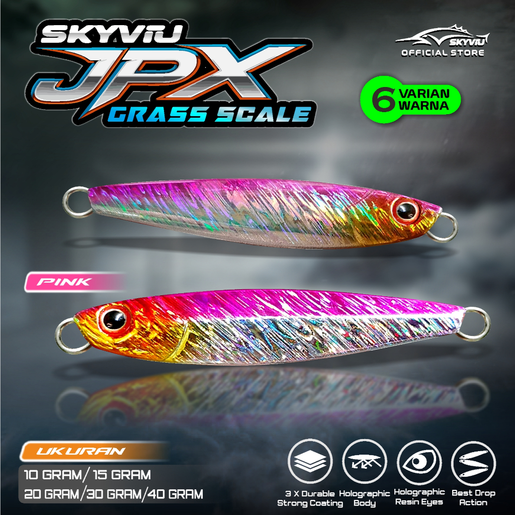 Umpan Jig 10g SKYVIU JPX Hologram Motif Abstrak Micro Jig 10 Gram Castjig Lure Killer Jigging