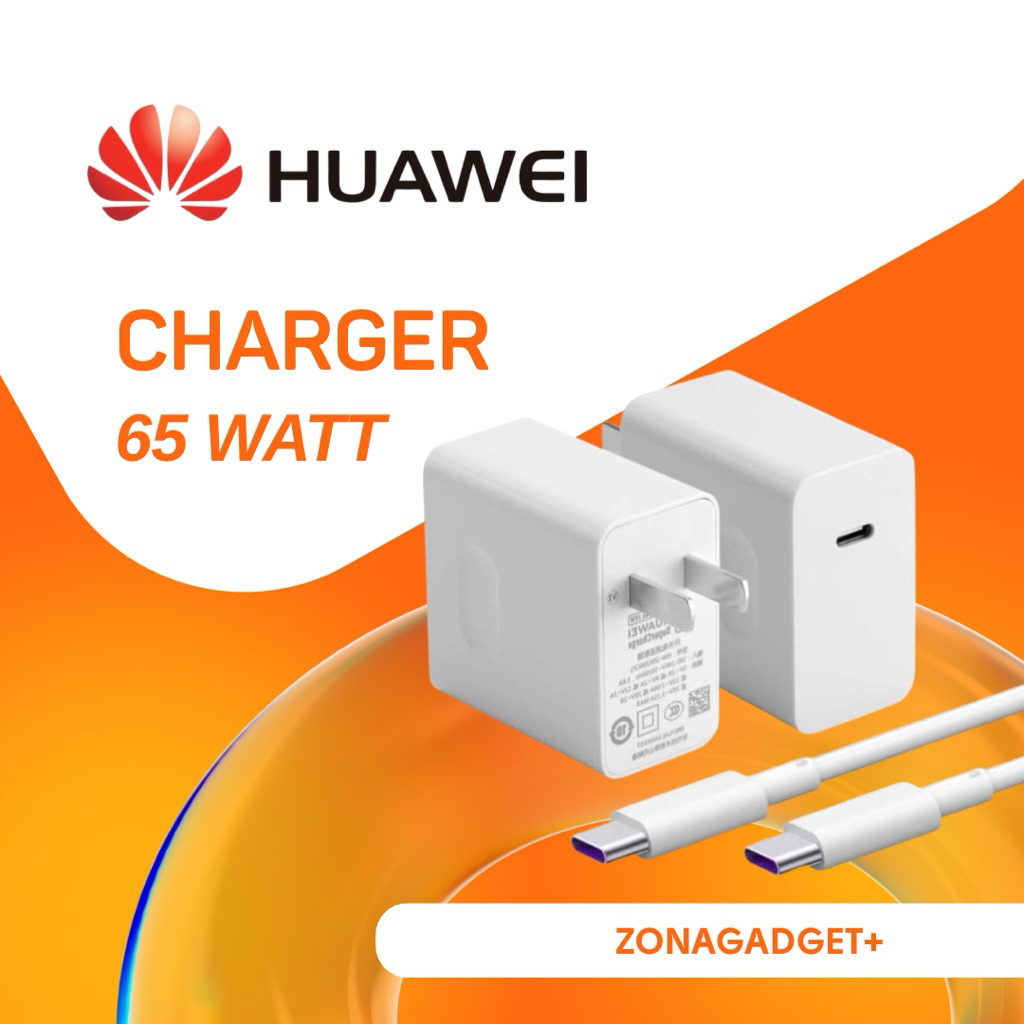 Charger Laptop Huawei 65 Watt Fash charging For MacBook/Laptop Original Huawei