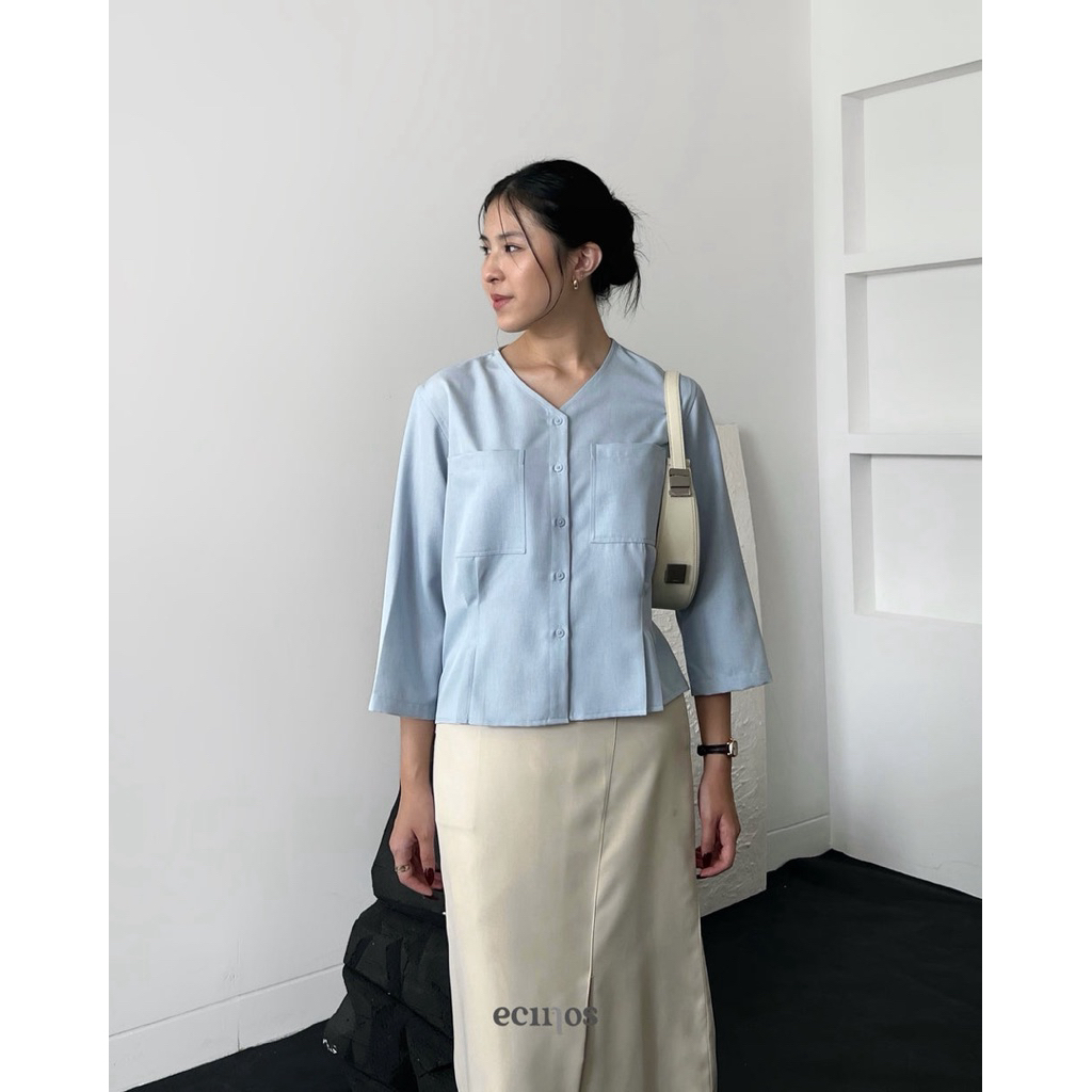 (NO NEGO) ECINOS - Butter Top in Powder Blue