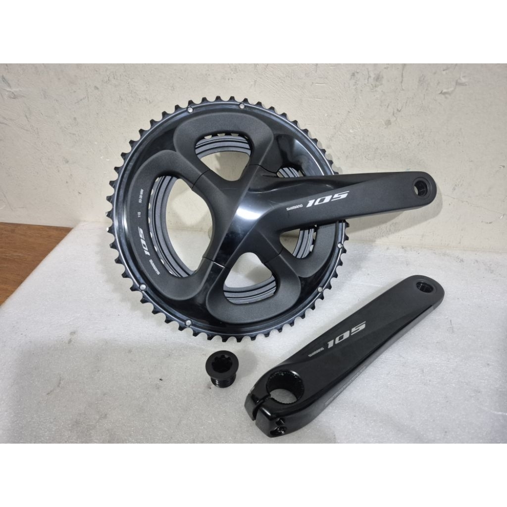 Crank Crankset sepeda Shimano 105 FC R7000 Arm 172,5 mm rasio 53-39T via Japan untuk sepeda roadbike