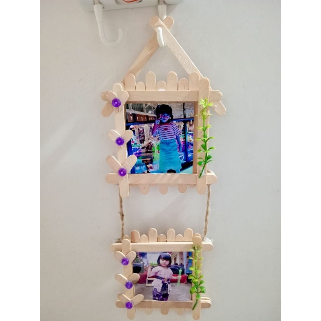 prakarya bingkai foto stik es krim anak sekolah TK & SD