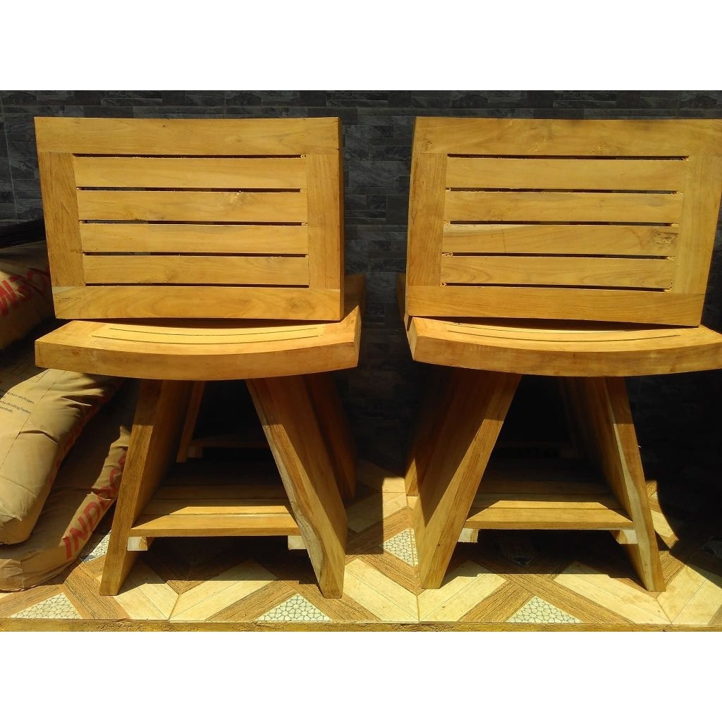 Stool Chair Cafe Minimalis Garden Kayu Jati / Kursi Stool /Stool Kayu Jati/ Dingklik