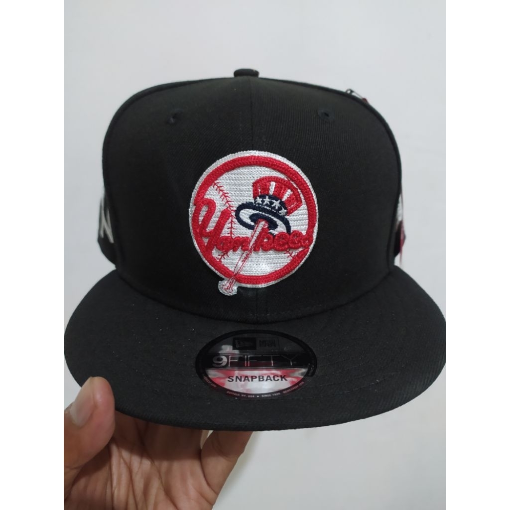 Topi Snapback New Era Black NY Yankees Alpha Industries 100% Original