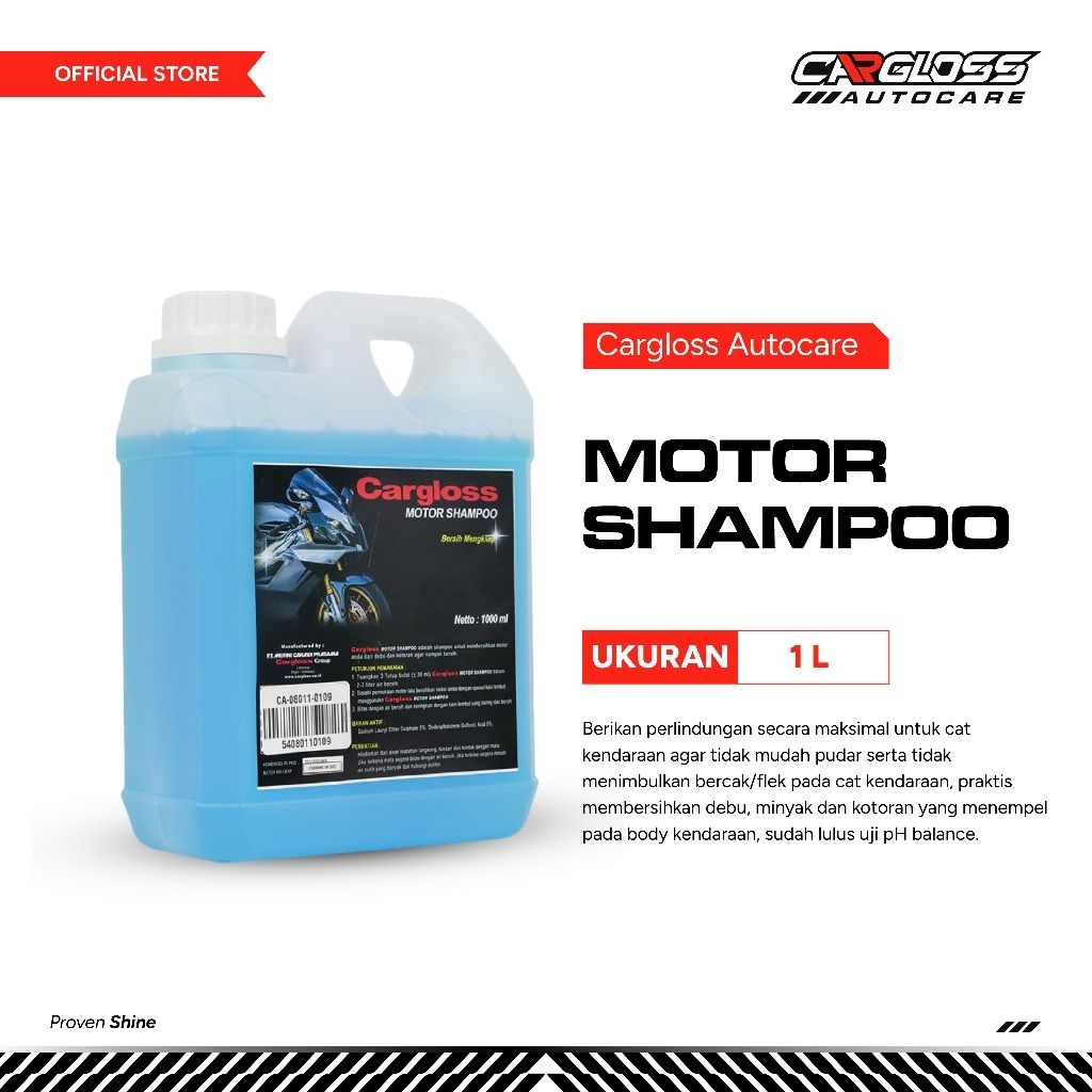 Shampo Motor Cargloss 1Ltr Shampo motor Wax Shampo Mobil Premium