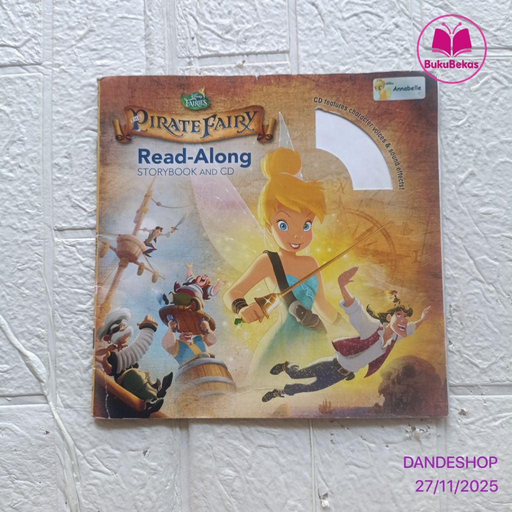 (english) Disney Fairy The Pirate Fairy Read Along Storybook - Buku Cerita Anak Bekas Preloved