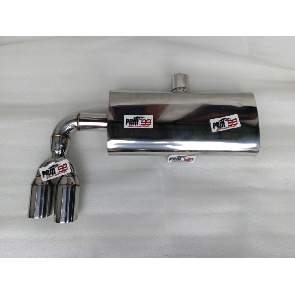 muffler knalpot VW Tiguan MK 1 single tailpipe mterial stainles steel kualitas premium