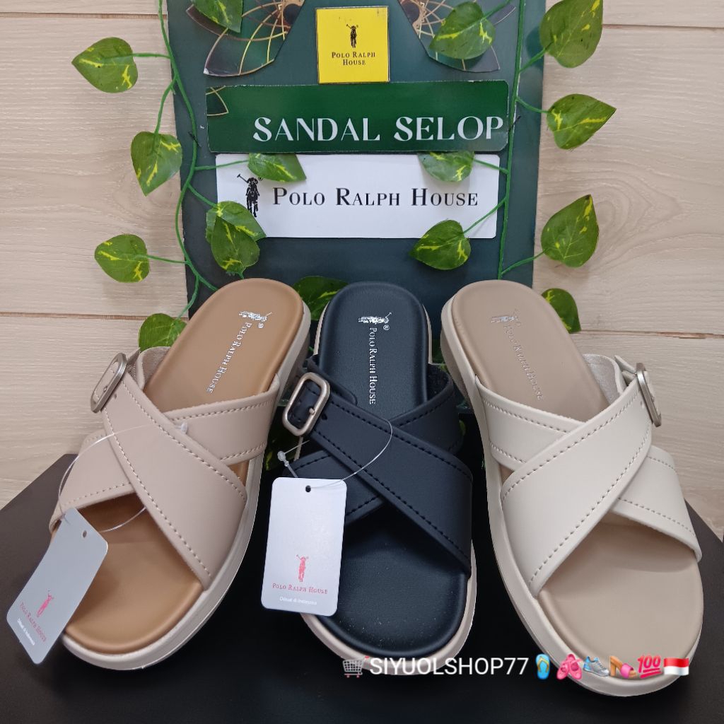 [Bisa COD/100% Original/Art TBE 03] Sandal Wanita POLO RALPH HOUSE/Sandal Wanita/Sandal Slide Wanita