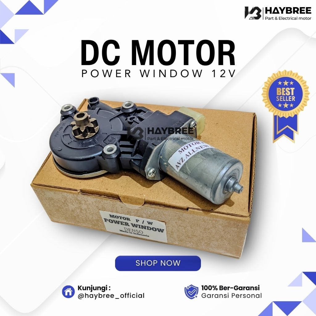Dinamo DC Motor Gearbox Power Window 12V Original DENSO Dinamo Penggerak Kaca Mobil Kualitas OEM