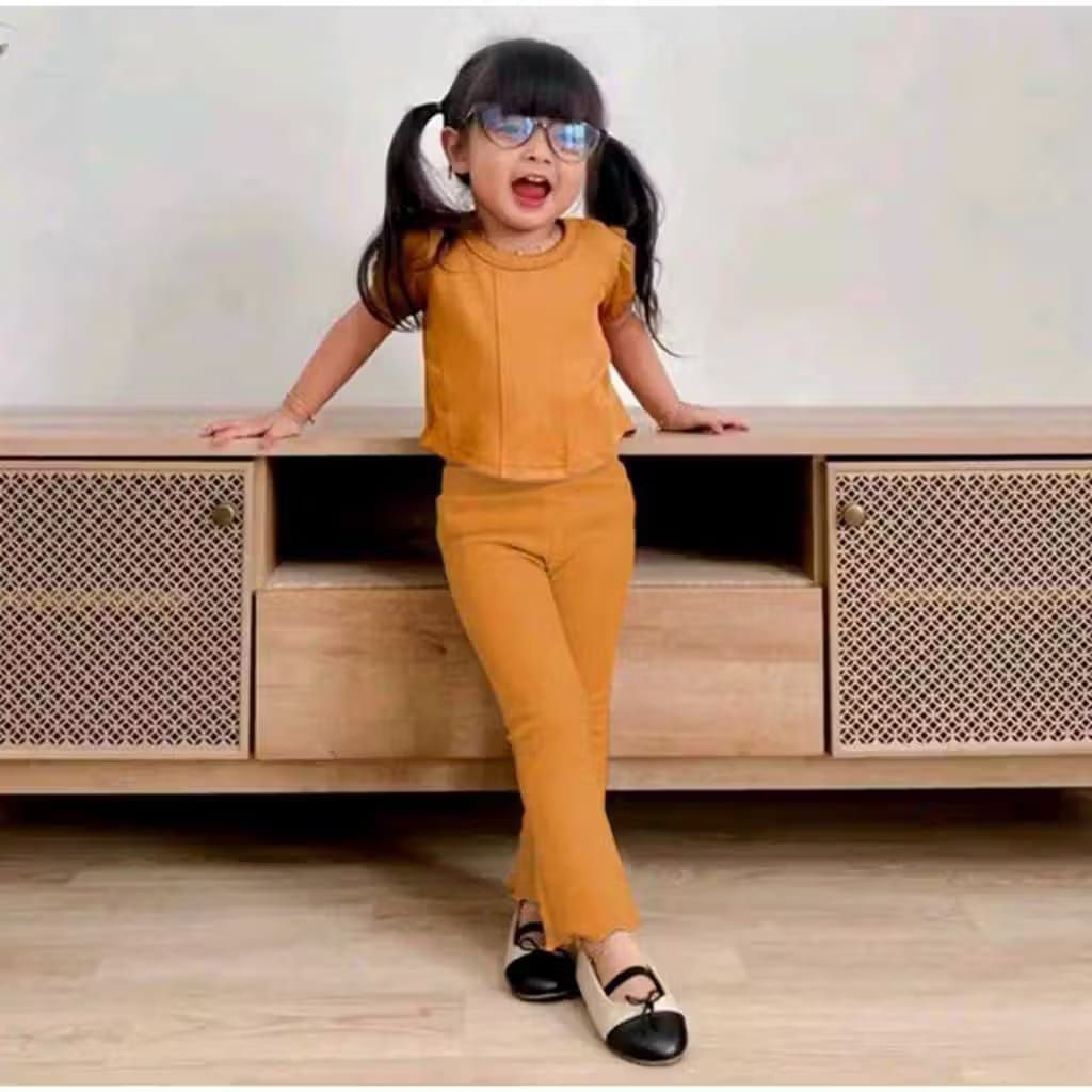 SETELAN CROP TOP ANAK PEREMPUAN USIA 2-6 TAHUN