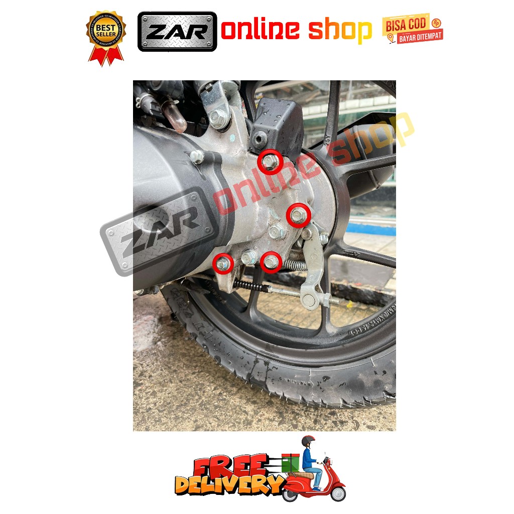 BAUT KRENGKES ATAS BAWAH ( 4 BAUT ) GENIO BEAT DELUXE SCOOPY STREET NEW PRESTIGE TAHUN 2018 - 2025 C