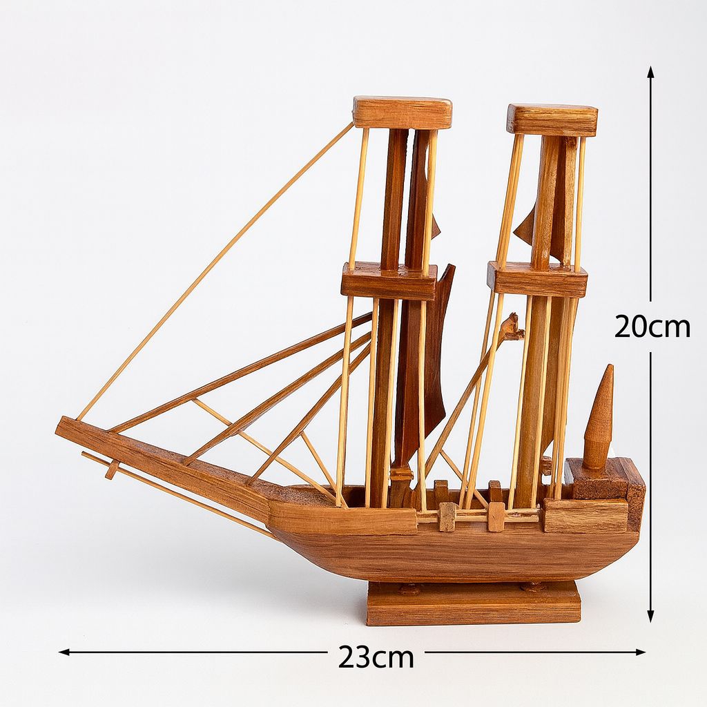Mainan kapal kayu - miniatur kapal kayu - miniatur kapal layar - miniatur kapal pinisi - kapal kayu 