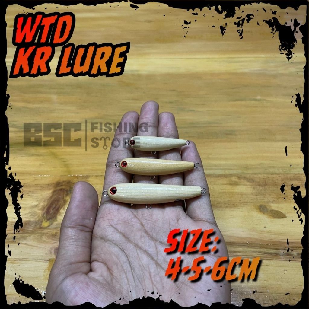 WTD KAYU KR LURE HANDMADE umpan casting hampala top water attack