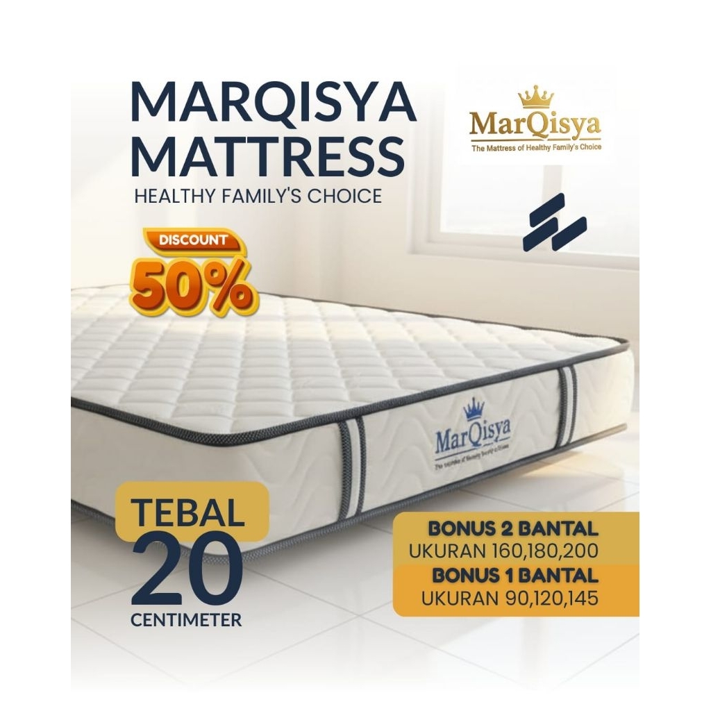MARQISYA Tebal 20CM kasur busa anti kempes bergaransi 20Tahun