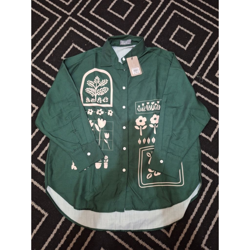 New Rurik Kemeja Wanita Oversized Printing Helia Shirt