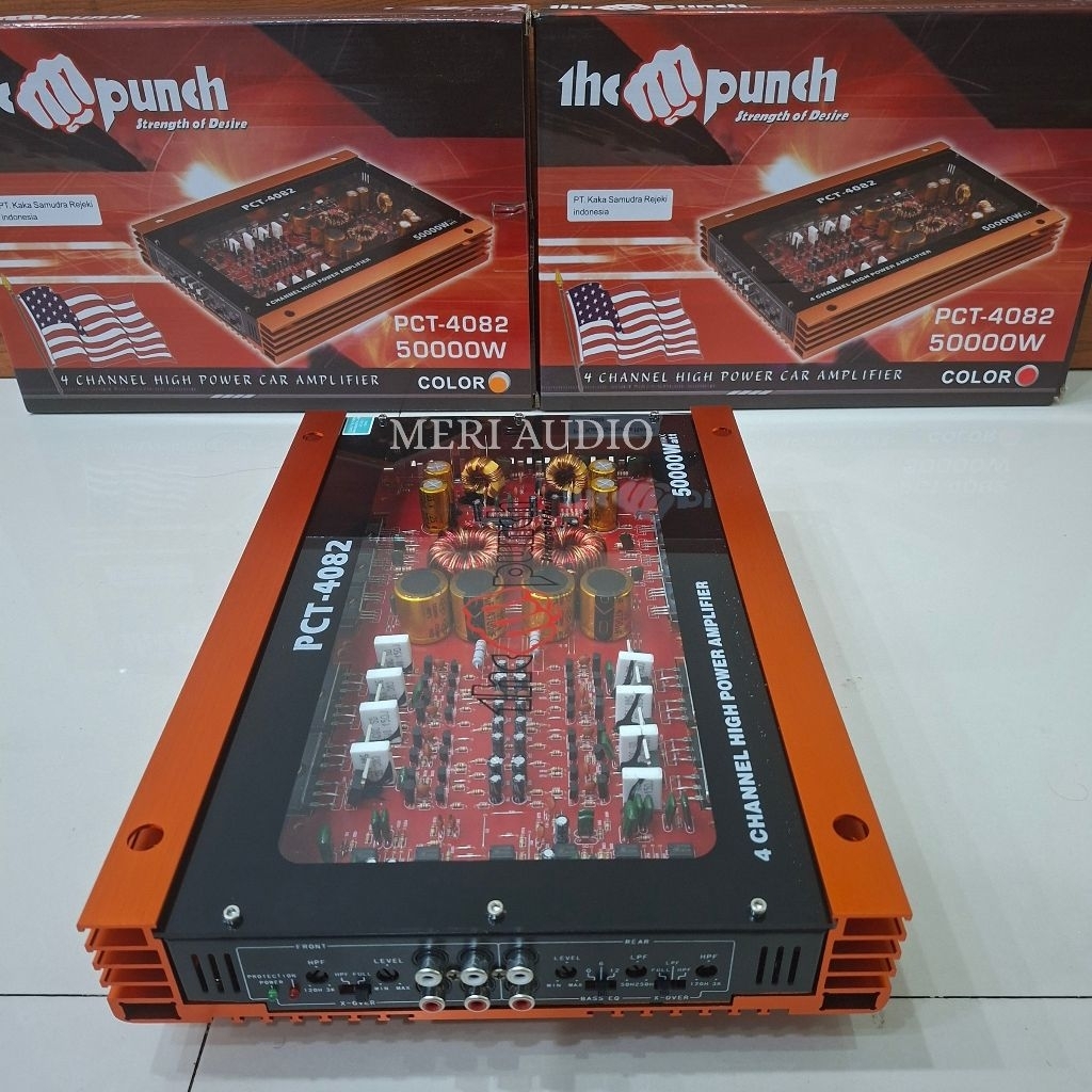 Power Amplifier THe Punch PCT 4082 Power 4Channel POWER THE PUNCH PCT 4082