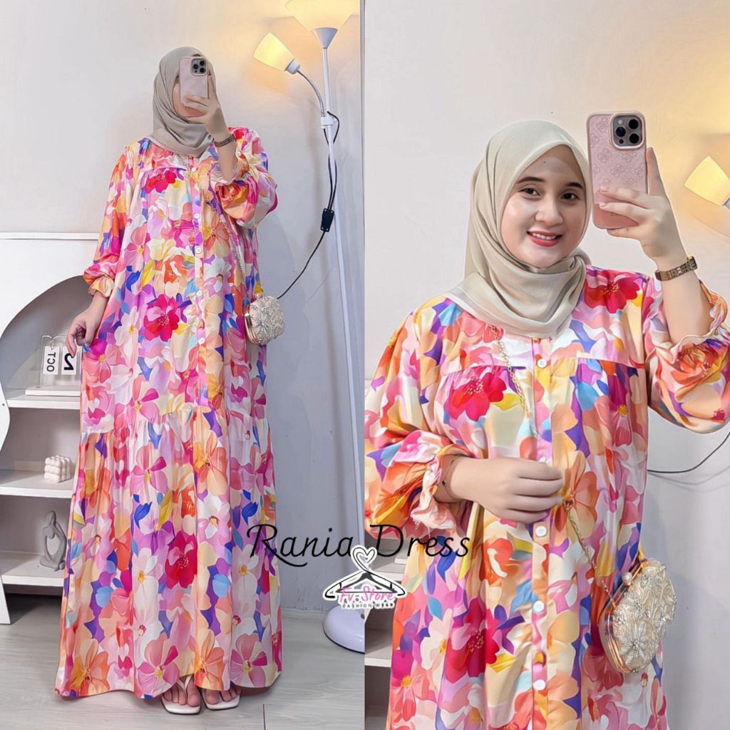 Gamis LOVIKA dress daster kekinian Anjani rayon viscose premium busui COD
