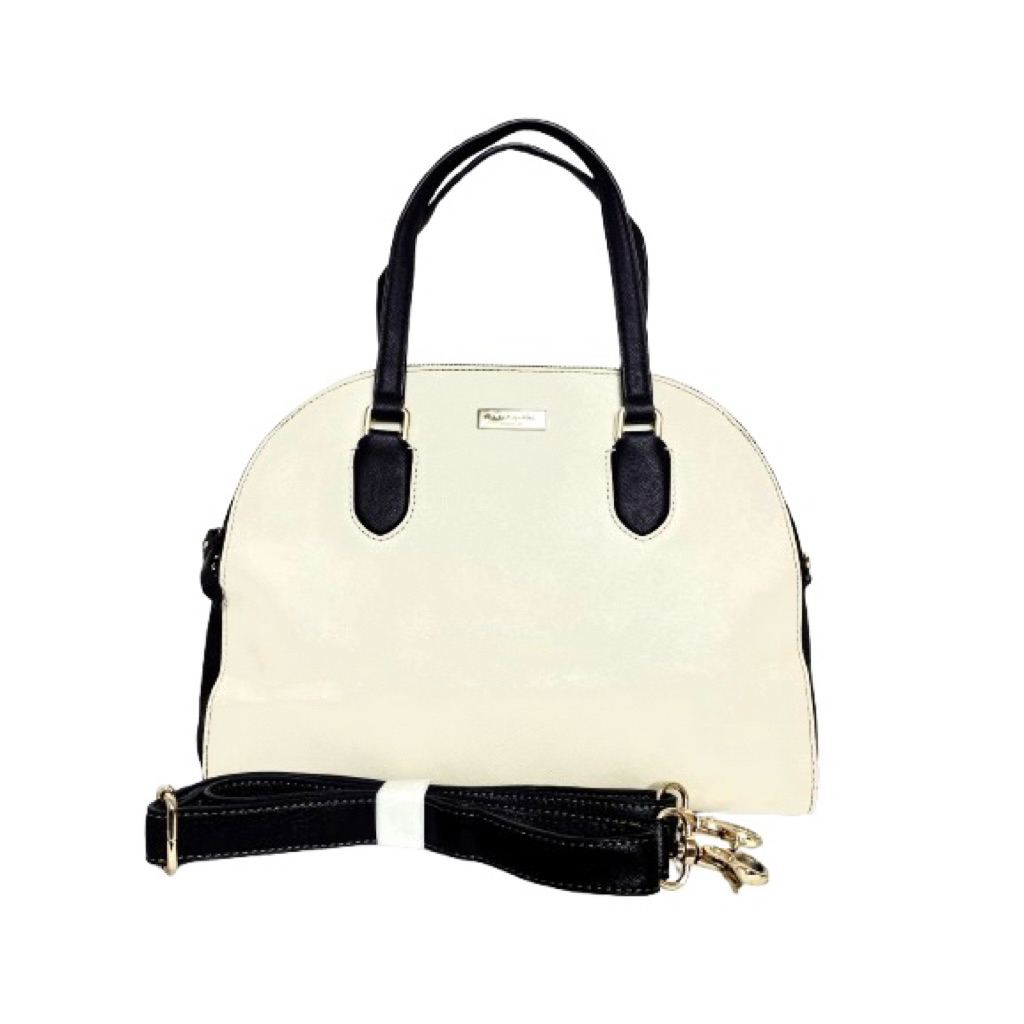 Authentic Kate Spade Black/Vanilla Leather Reiley Satchel | Original Authentic 100% | Preloved