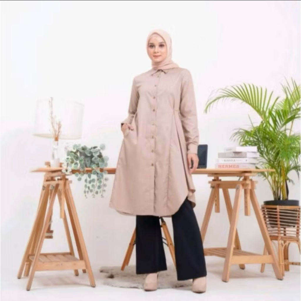 Preloved Zysku Xena Tunik jumbo, baju hijab bukan buttonscarves riamiranda dian pelangi nadapuspita