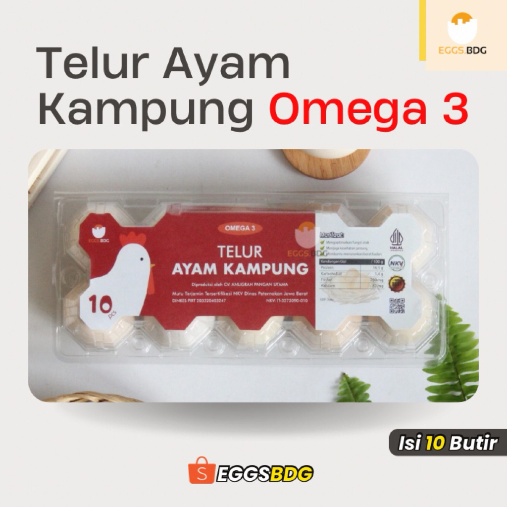 Telur Ayam Kampung Omega 3 isi 10 Pcs