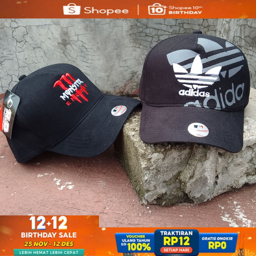 TOPI PRIA KEREN DISTRO MONSTER PRIA/WANITA TOPI ADIDAS BASEBALL PROMO