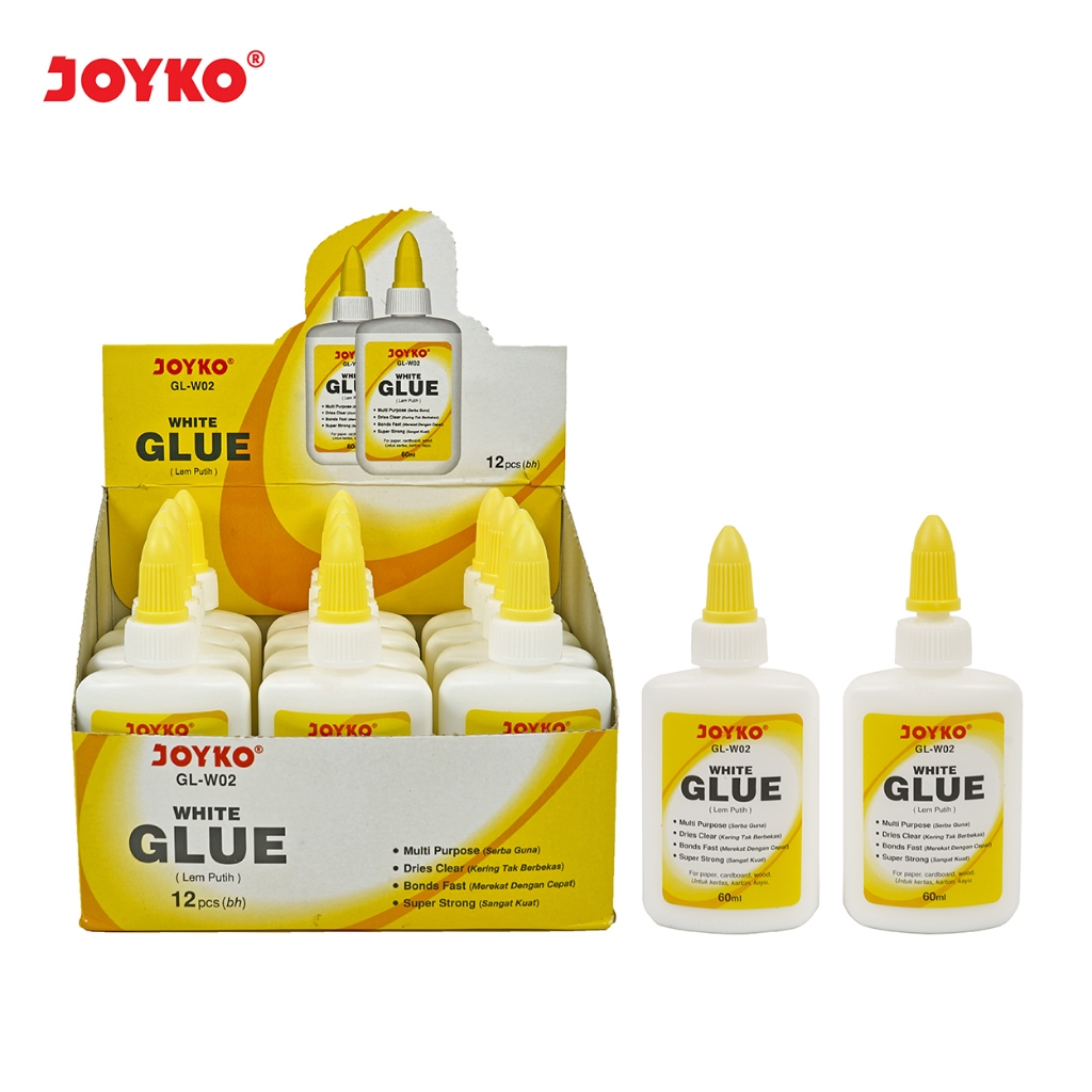 Lem JOYKO GL W02 Lem Putih 60ml Paperpen Surabaya