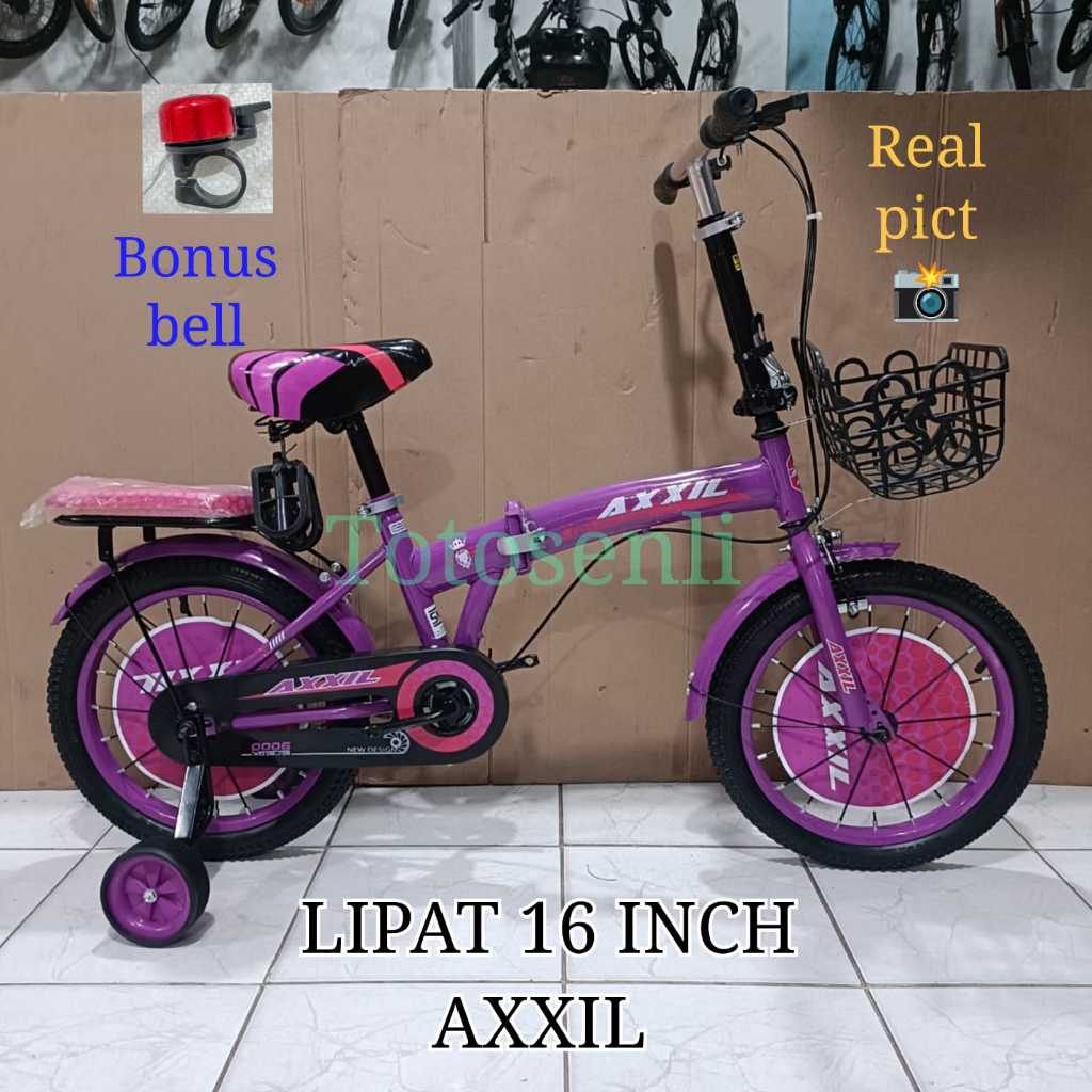 sepeda lipat 16 inch mazara 2288 sr // lipat 16 inch axxil  // lipat 16 inch mortein 123 // lipat 16