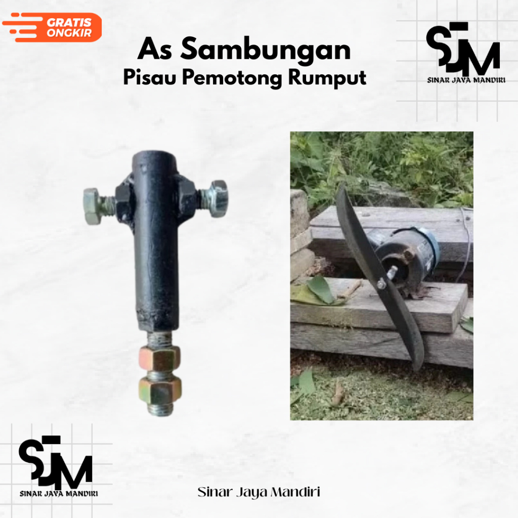AS SAMBUNGAN PISAU PEMOTONG RUMPUT DIAMETER 10 -12mm / KONEKTOR MATA PISAU DINAMO PENCACAH RUMPUT