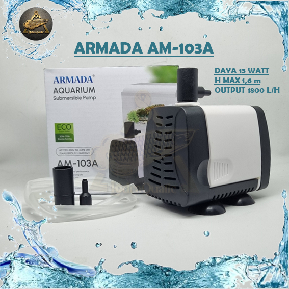 PROMO MURAH POMPA ARMADA AM-103A POMPA KOLAM IKAN POMPA AIR HIDROPONIK POMPA KOLAM KECIL POMPA AQUAR