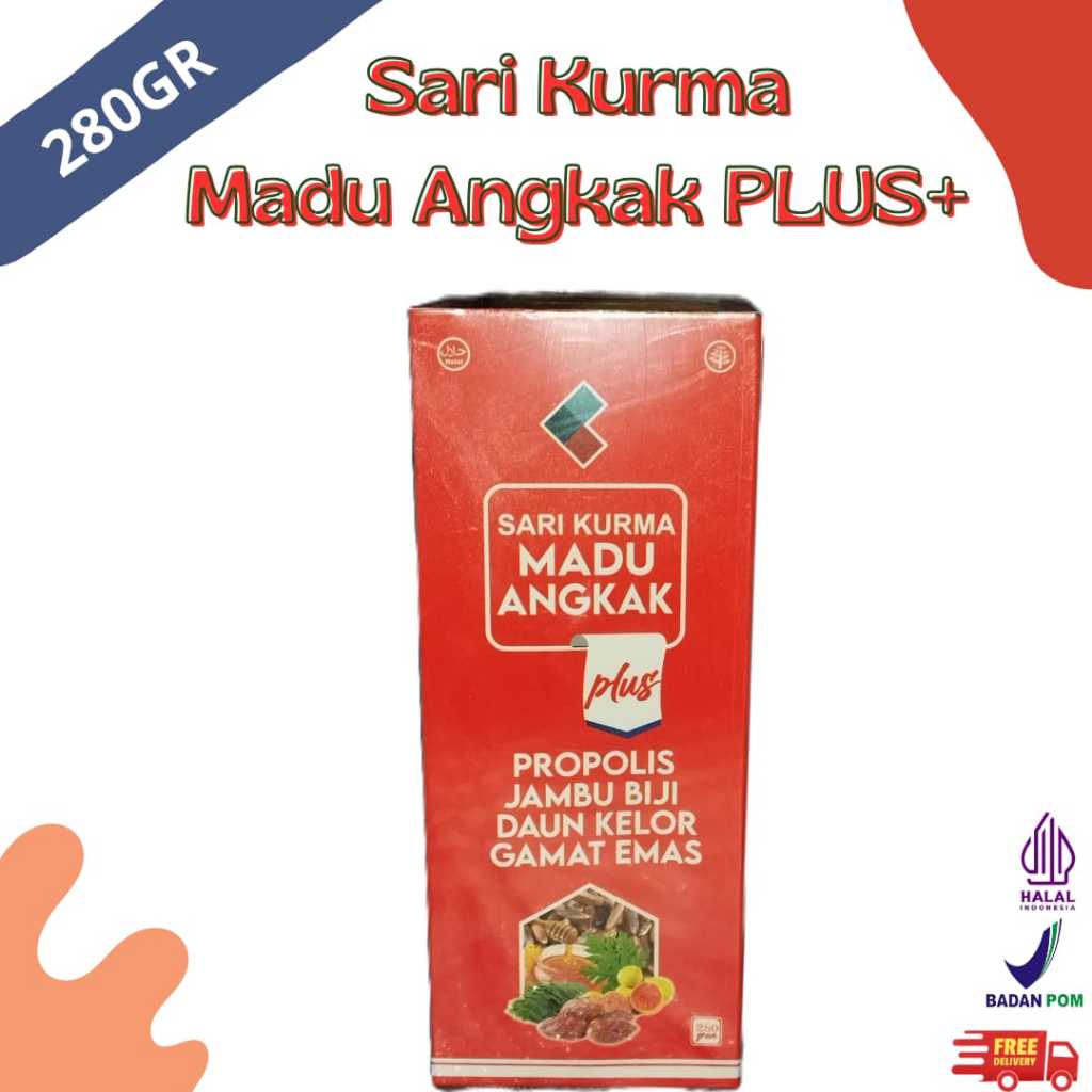 Sari Kurma Madu Angkak PLUS+ 280GR – Diperkaya Manfaat Daun Kelor (Moringa).