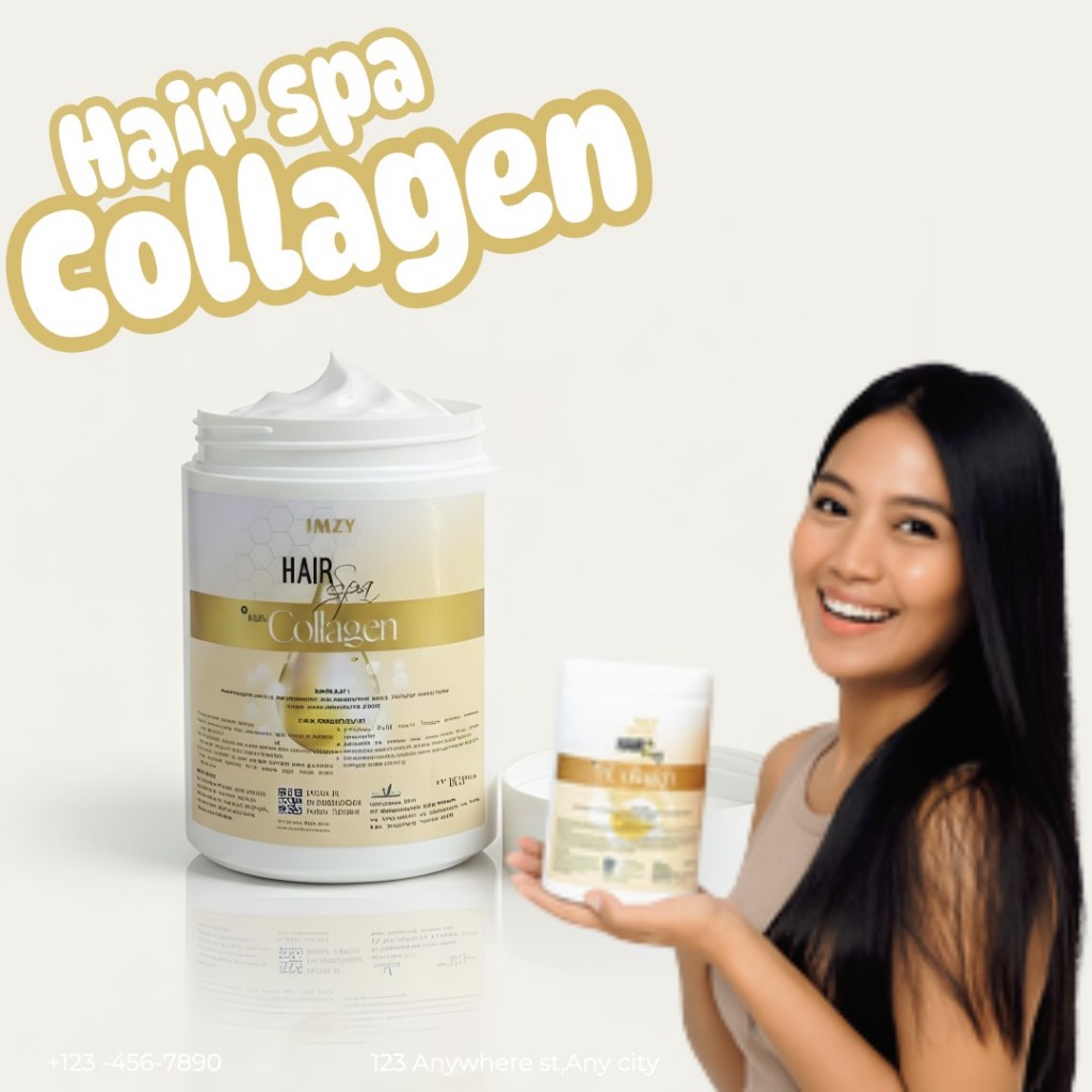 IMZY HAIR SPA COLLAGEN | BPOM Masker rambut perawatan rambut kering rusak bercabang 1 kilo