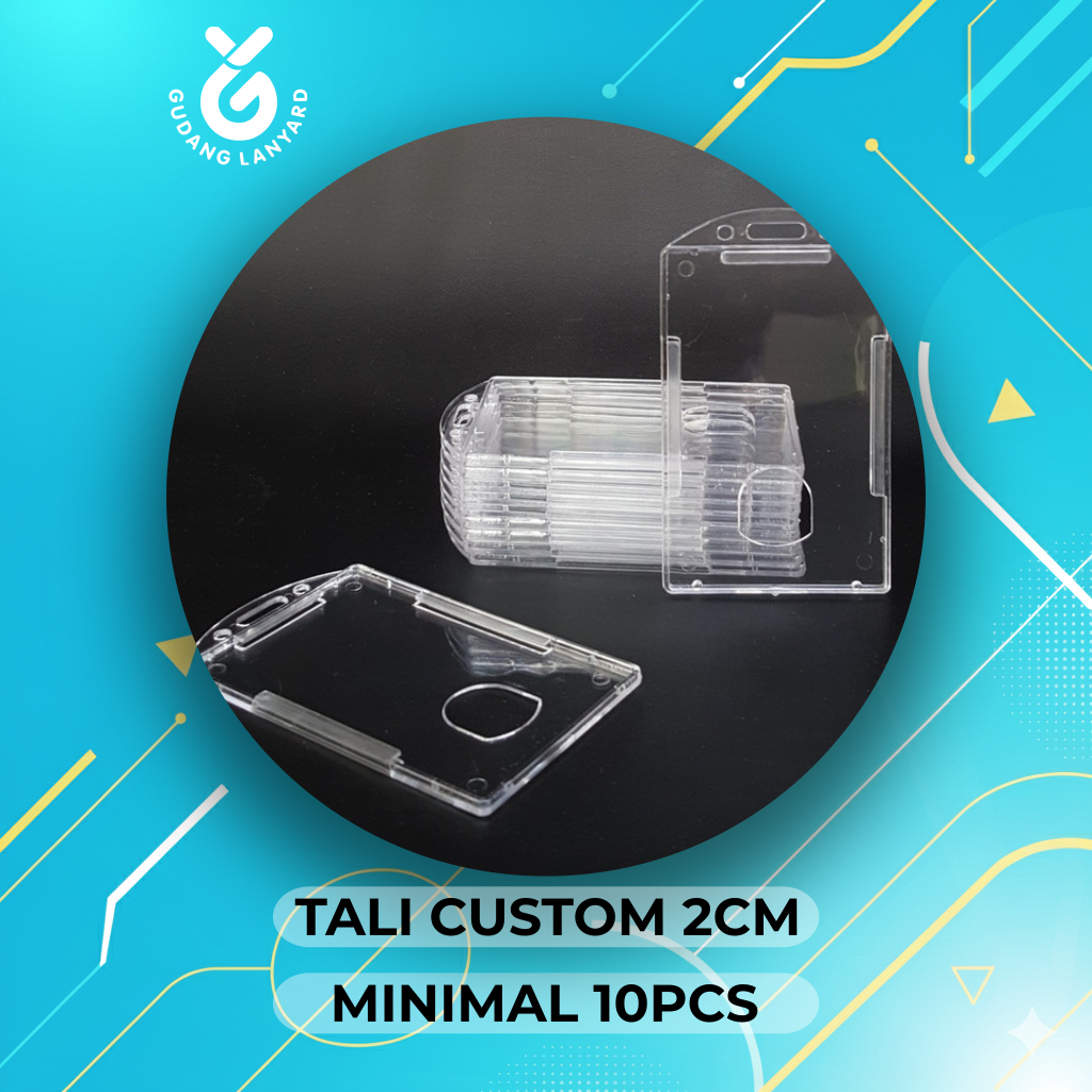 casing id card Tranparacy bening KACA frame kartu pegawai card holder id bening