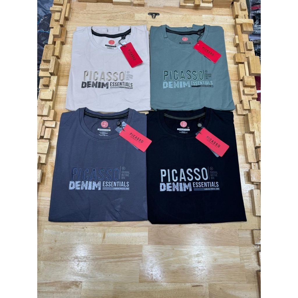 kaos Picasso tebal ob Picasso bahan spandek tebal dewasa