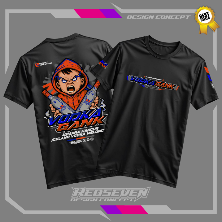 Kaos Baby Gank Asmara Hancur Iceland Vodka Meluncur Unisex Premium - Tshirt Atasan Pria Wanita - Kao