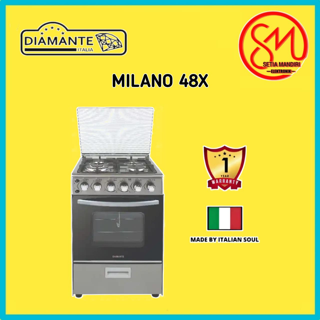 DIAMANTE - Kompor Freestanding Milano 548X / 548 X - Kompor Oven