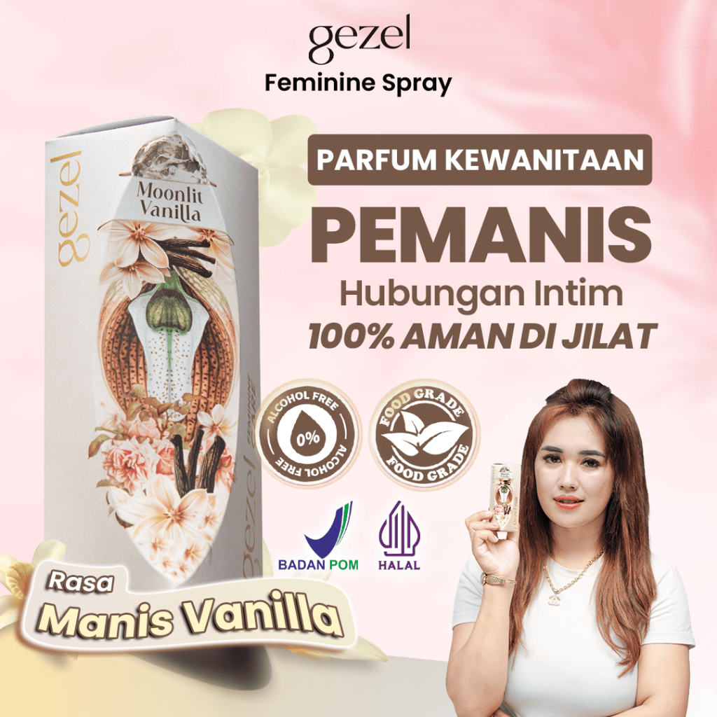Parfum Khusus Miss V - Aman dijilat - Manis tidak pahit - Gezel Feminine Spray BPOM