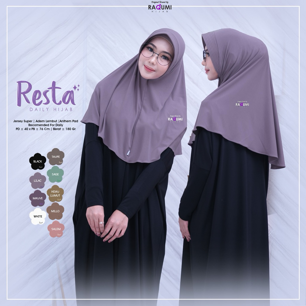 Resta Daily Hijab Original Raqumi Hijab Raqumi Jersey Super