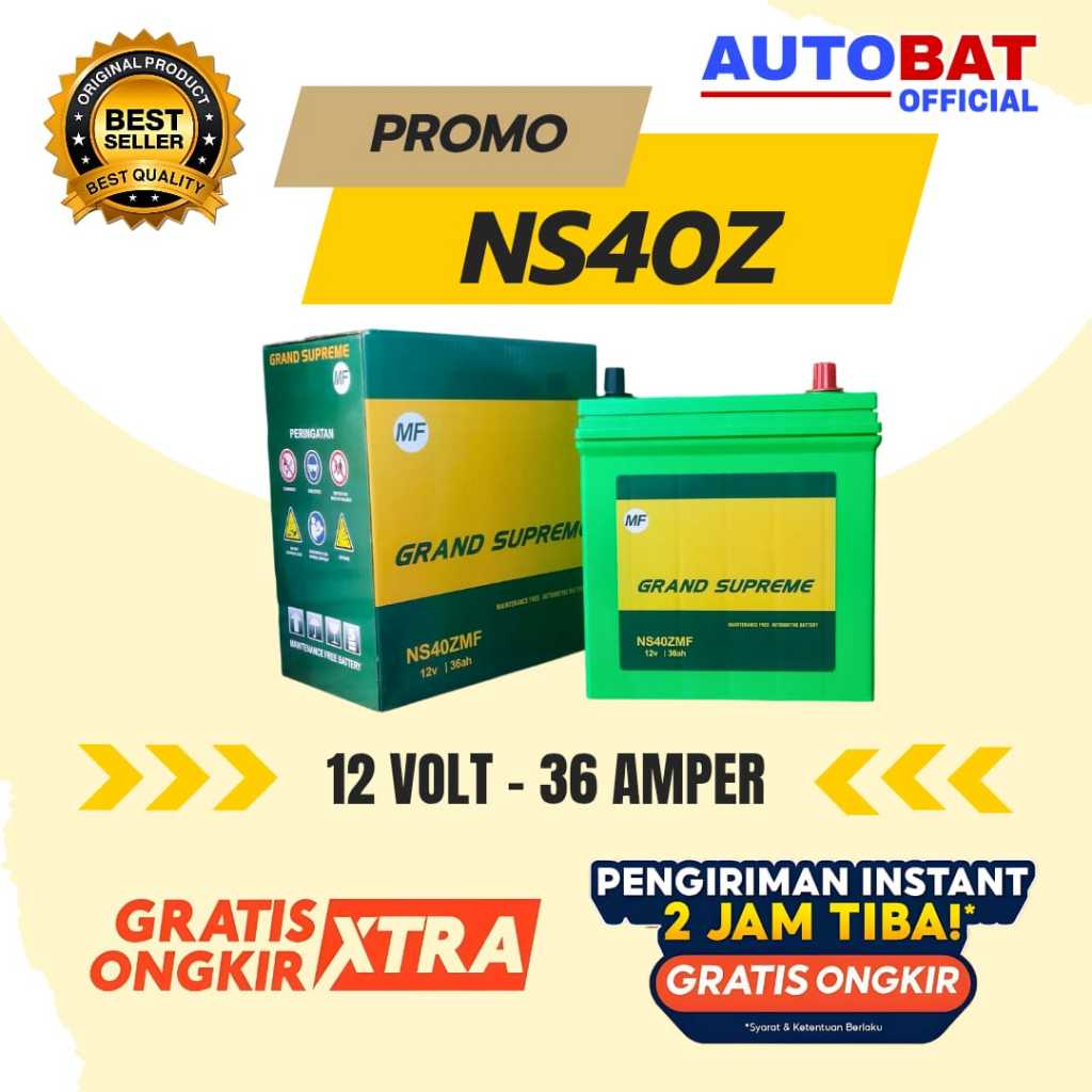 Aki Grand Supreme NS40Z. Carry, Luxio, Grand Max, Xenia