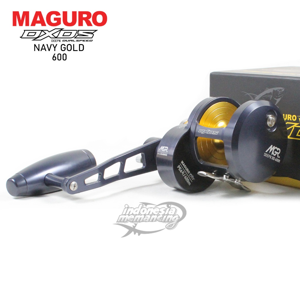 Reel OH MAGURO DEEP-X DS 400 500 600 | Laut | Monster Fish | Handle Kiri/ Kanan | Over Head Jigging 