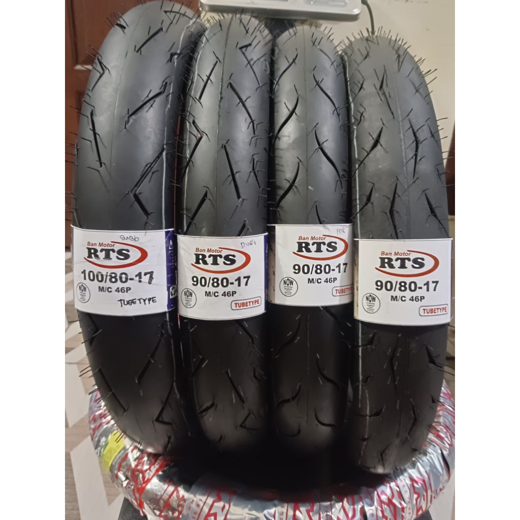 PROMO BAN LUAR RTS 90/80-17 DAN 100/80-17 RING 17 TUBETYPE UNTUK BAN MOTOR BEBEK