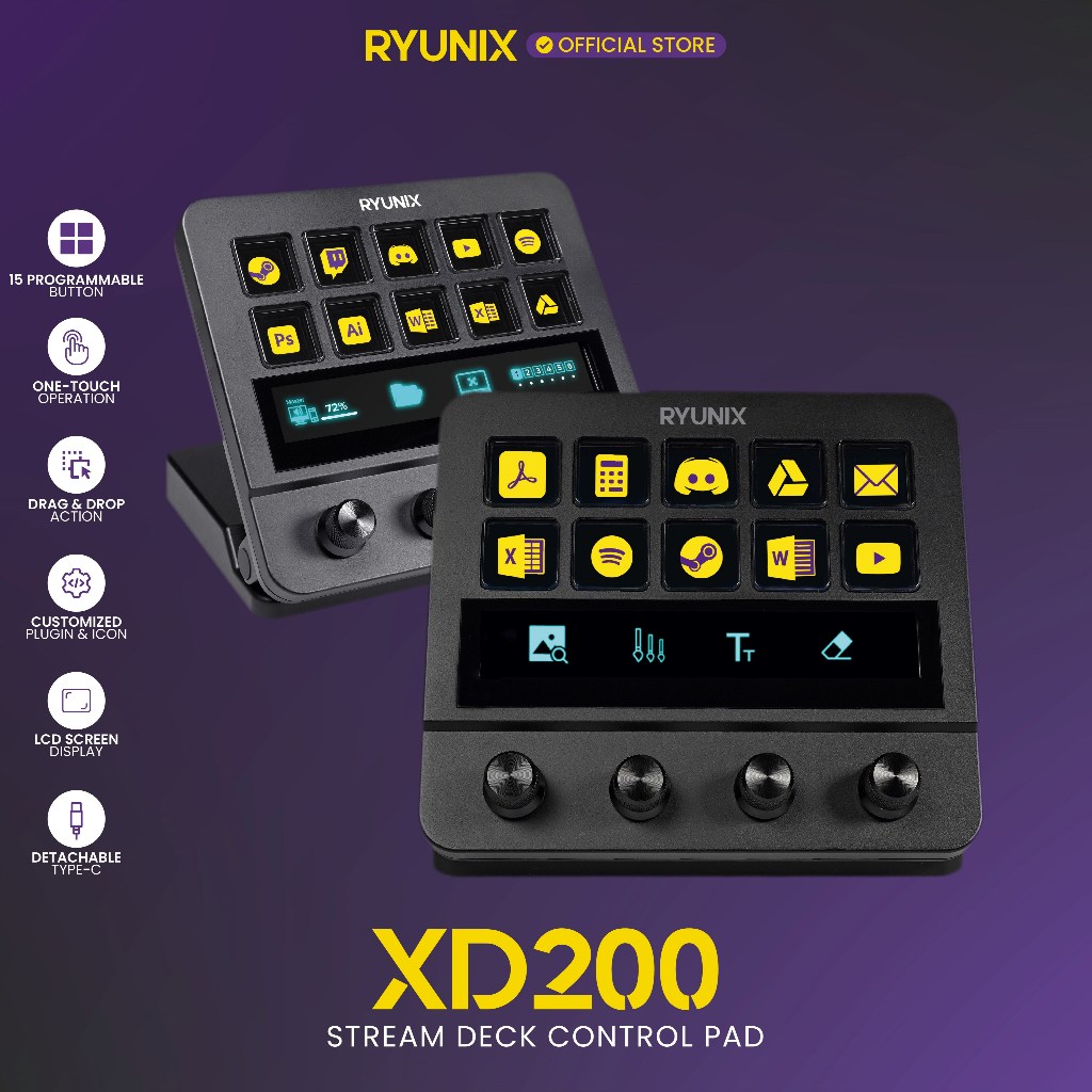 Sades Ryunix XD200 Stream Deck Control Pad