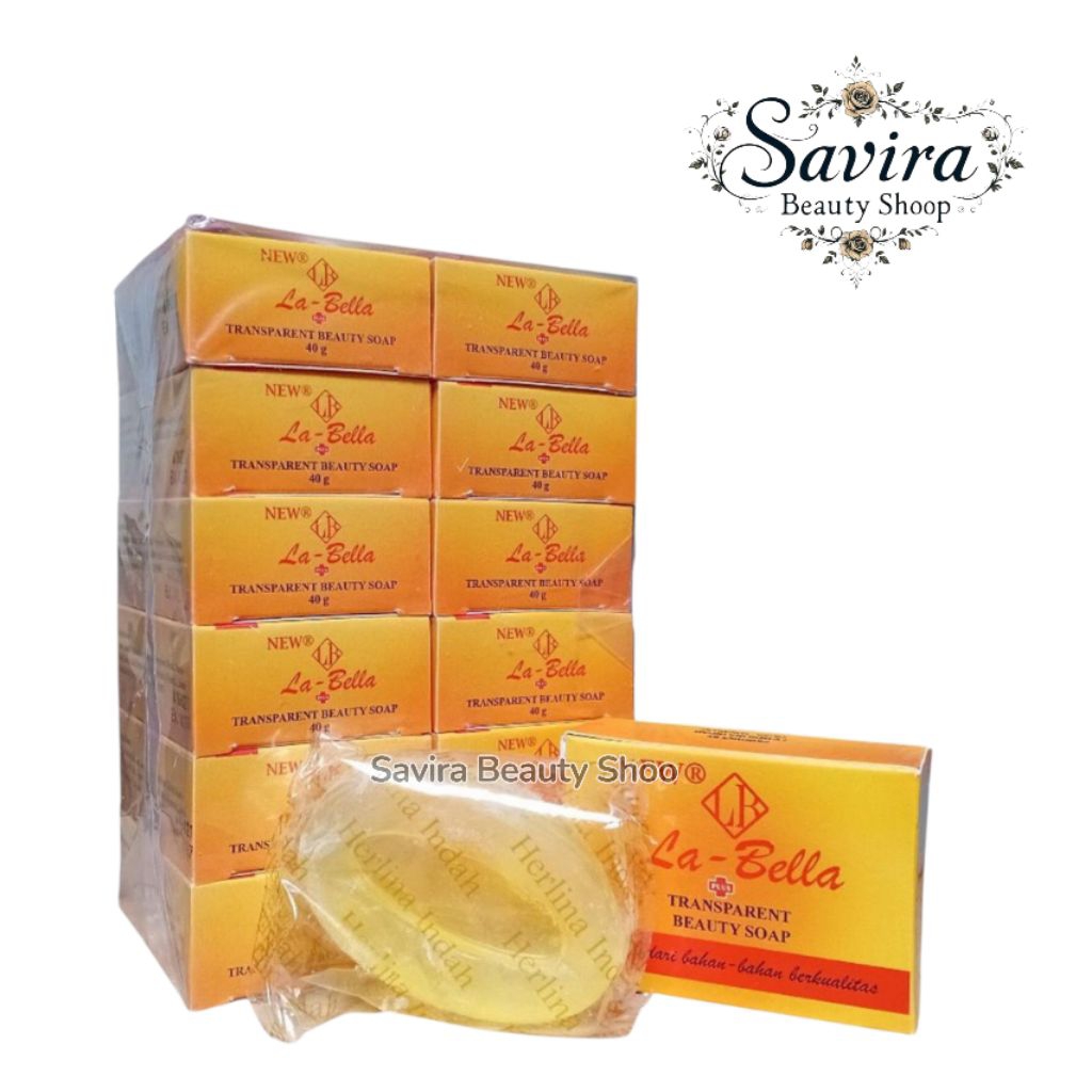 LUSINAN 12PCS • Sabun Labella New CV Herlina Indah BPOM - Sabun La-bella Transparant Soap