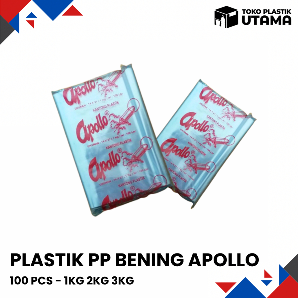 Plastik PP Apollo Bening Wadah Makanan Snack Gorengan 1KG 2KG 3KG